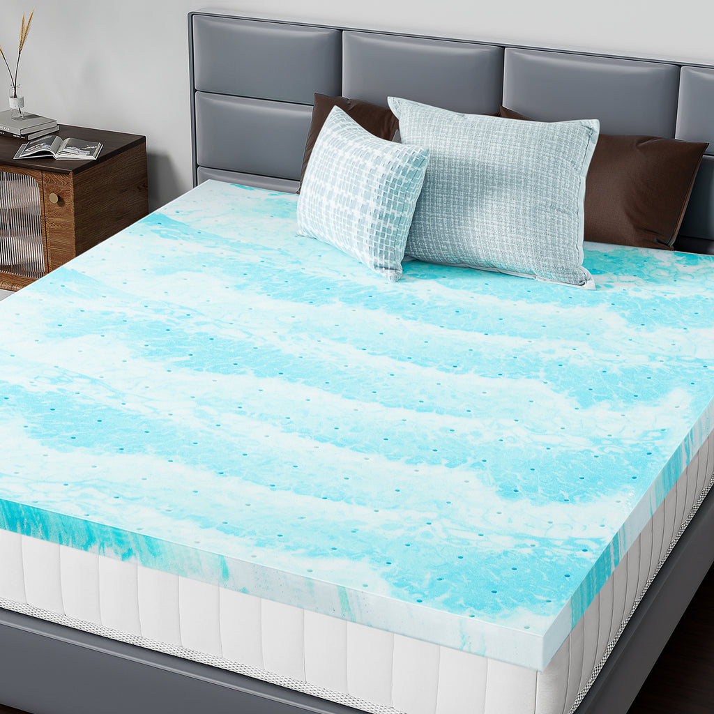 Gel Memory Foam Mattress Topper, Queen