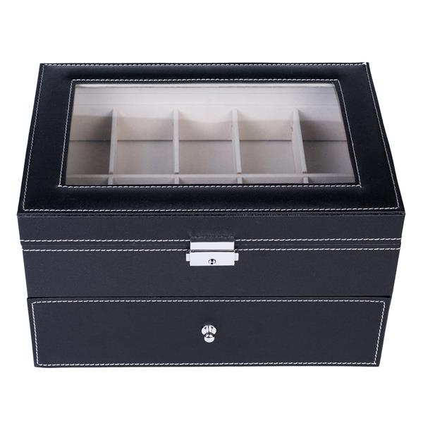 20-Slot Watch Box with Drawer – photo 3