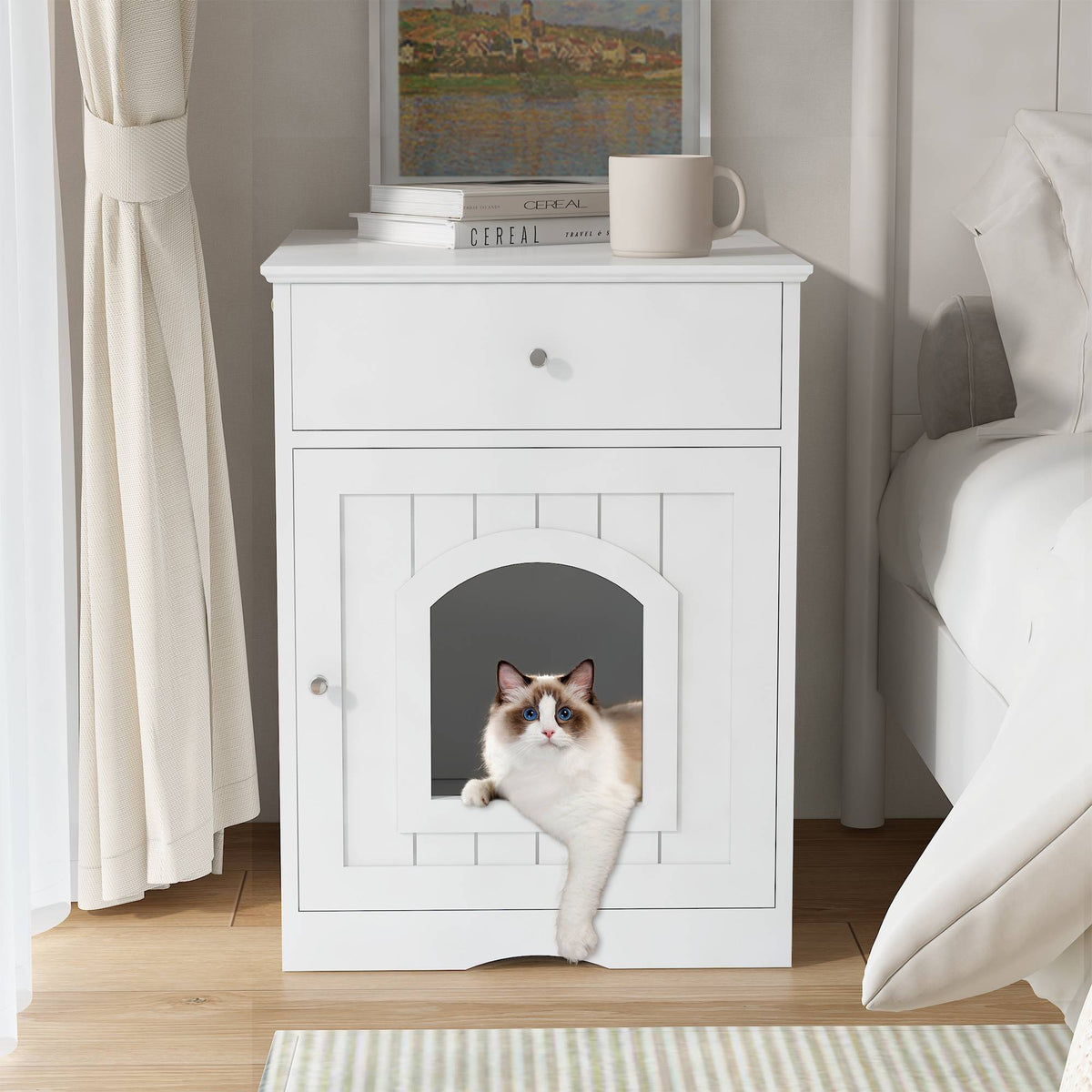Litter Box Cabinet with Drawer – photo 2