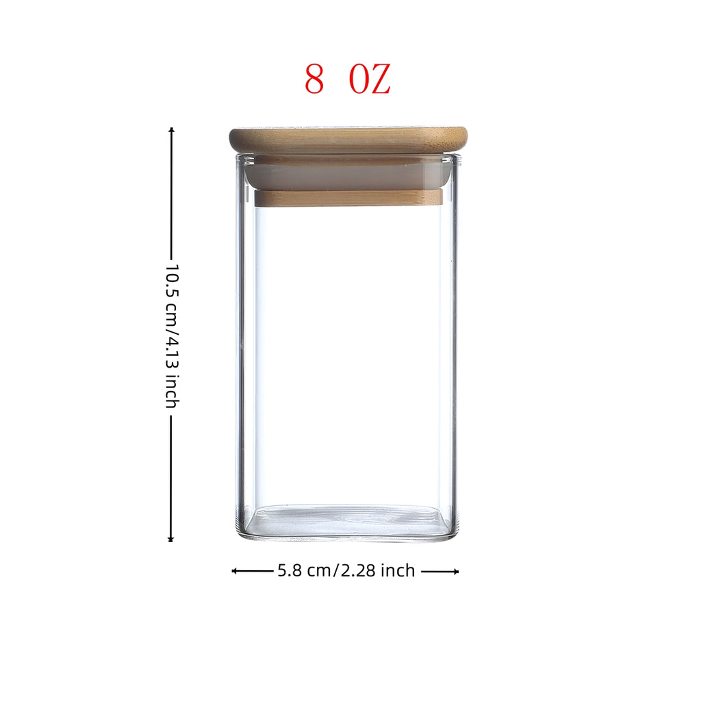 Square Glass Spice Jars, Set of 18 – photo 11