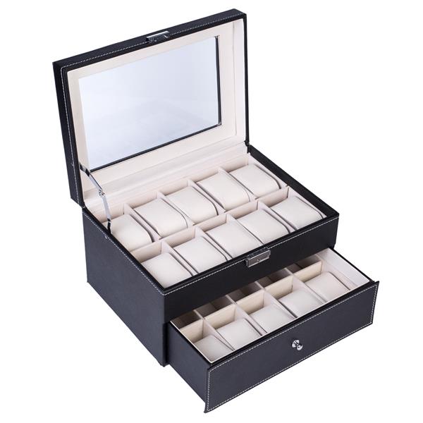 20-Slot Watch Box with Drawer – photo 2